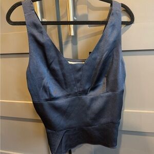 Scotch & Soda Navy Textured Top